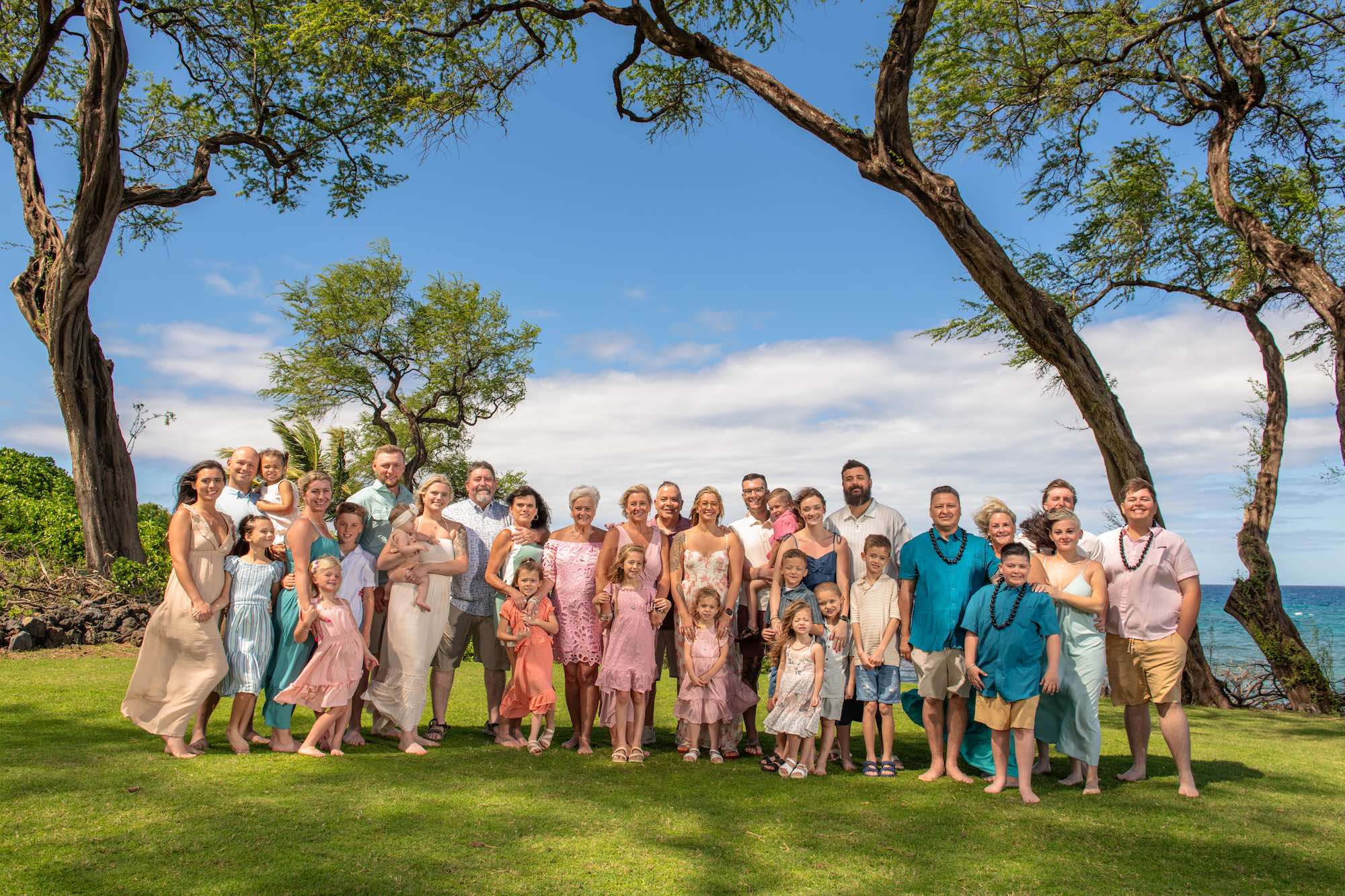 The Large Family Legacy portrait session photographed by Wailea Photo in Maui