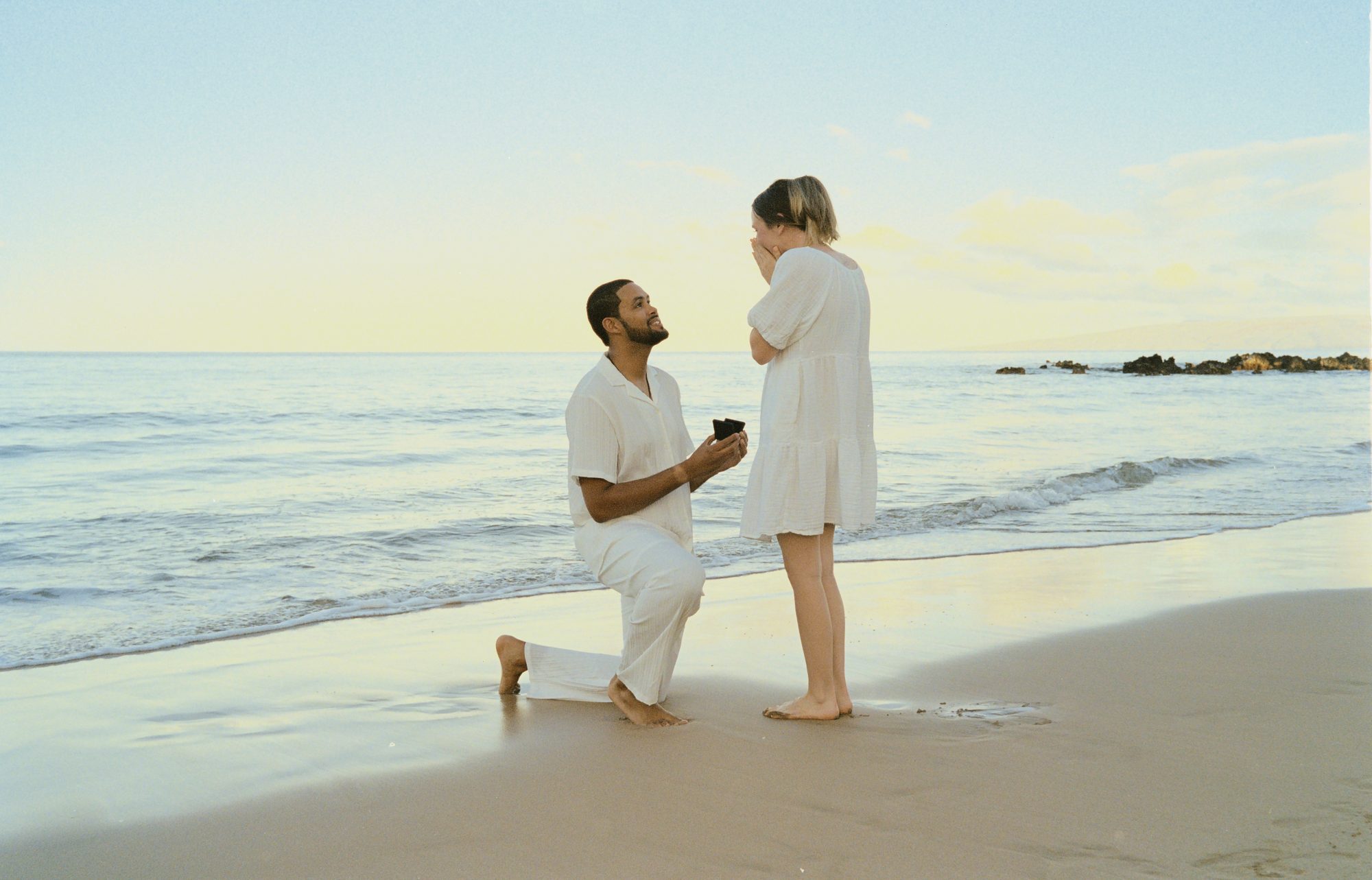 An engagement photography session in Wailea