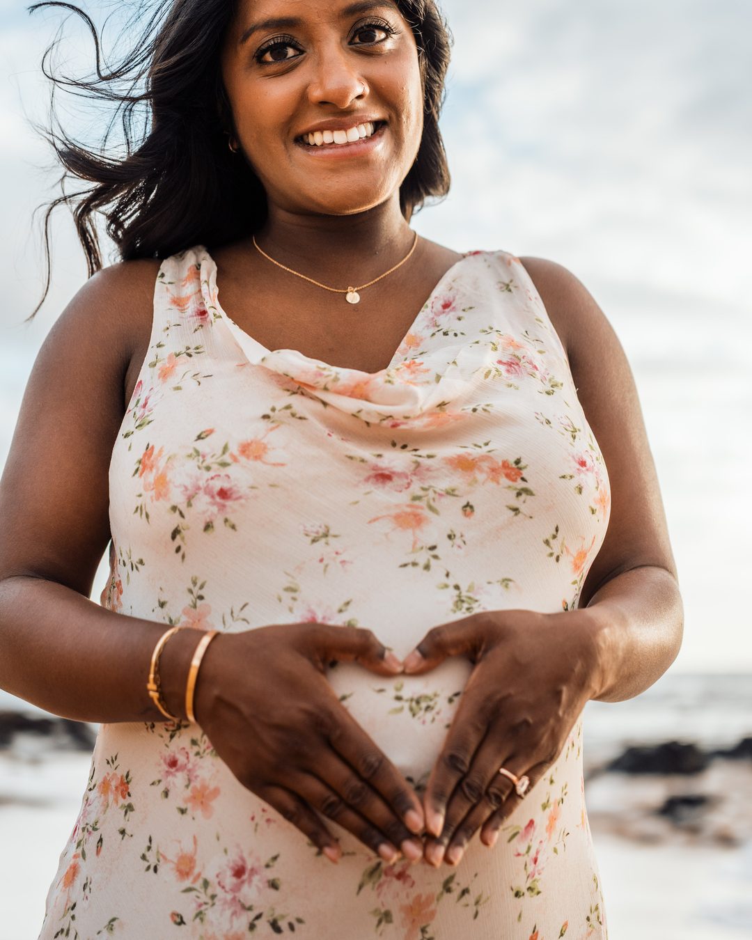 A maternity portrait on the beach near the Fairmont Kea Lani