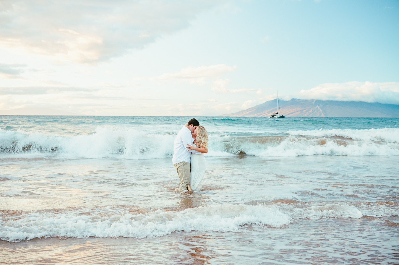 Tide line along the Wailea coastline